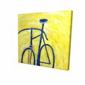 Begin Home Decor 16 x 16 in. Blue Bike on Yellow Background-Print on Canvas 2080-1616-TR24